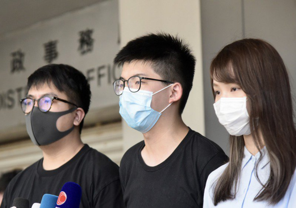 | 前「香港眾志」祕書長黃之鋒（中）、前主席林朗彥（左）、前成員周庭（右）遭判刑（資料照）