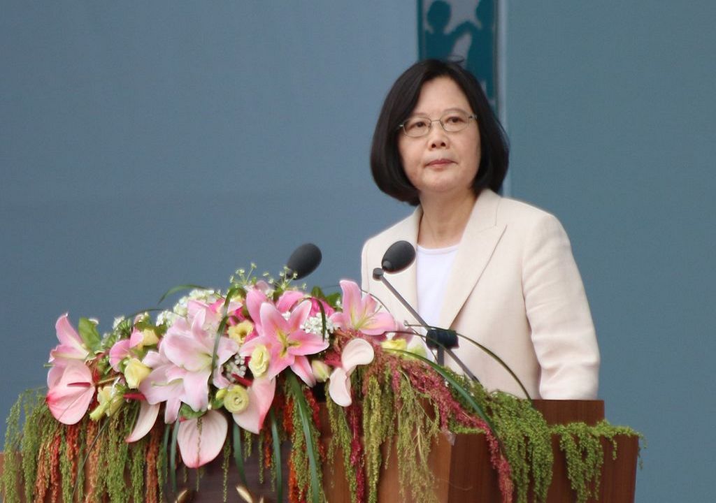 台灣總統蔡英文5月20日上午進行就職演說，美國之音齊勇明拍攝。圖片來源：commons wikimedia