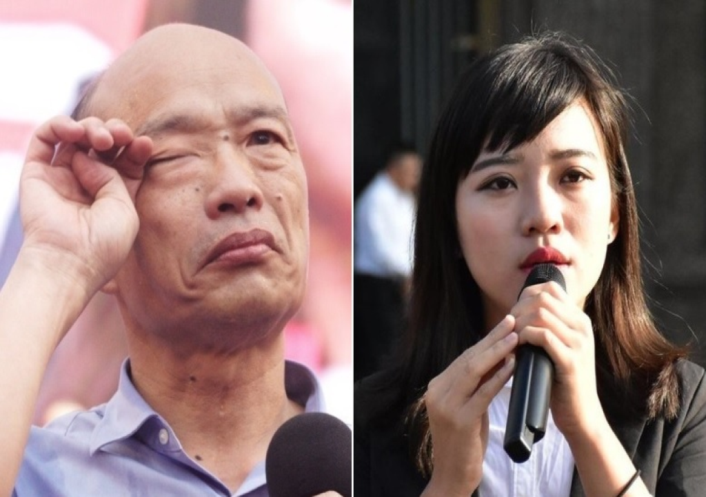 時代力量高雄市議員黃捷（右）、高雄市長韓國瑜（左）。 圖：新頭殼合成