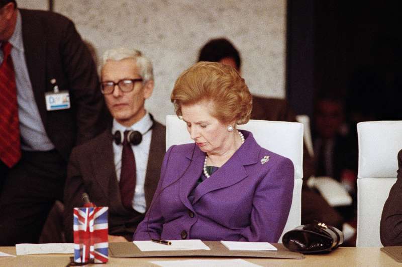 人稱鐵娘子的英國首相柴契爾夫人，執政長達15年之久。（資料照，美聯社）
