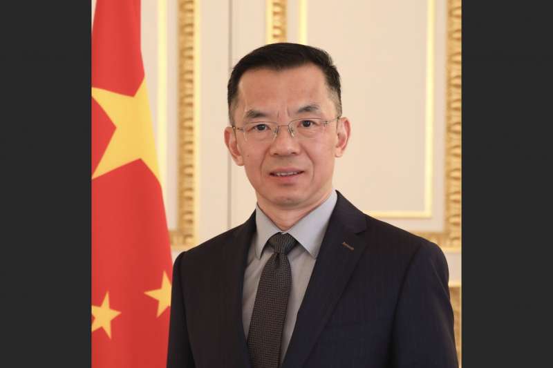 中國駐法大使盧沙野一直被認為是「戰狼外交」的代表人物。（翻攝中國駐法使館）