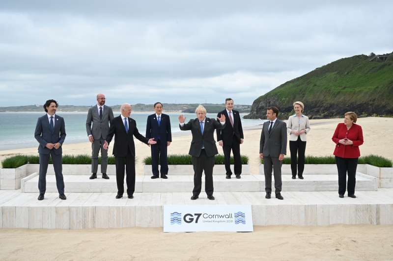 2021年6月13日，七大工業國（G7）領袖峰會聯合公報首度提及台海局勢（AP）