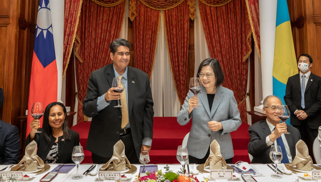 總統蔡英文宴請帛琉總統惠恕仁賢伉儷。圖/翻攝自總統府flickr