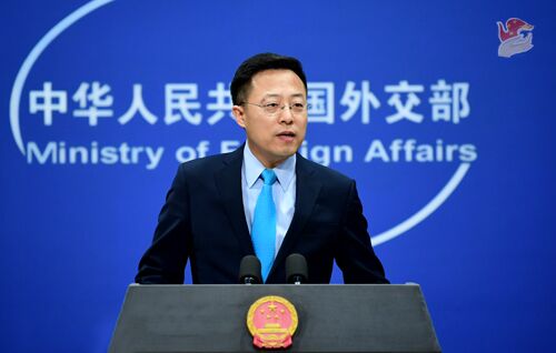中國外交部發言人趙立堅先前警告立陶宛，不要干涉中國內政。 圖：翻攝自環球網