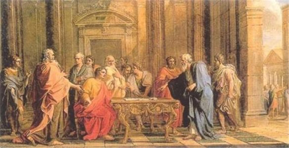 古希臘法庭示意圖。圖/網路