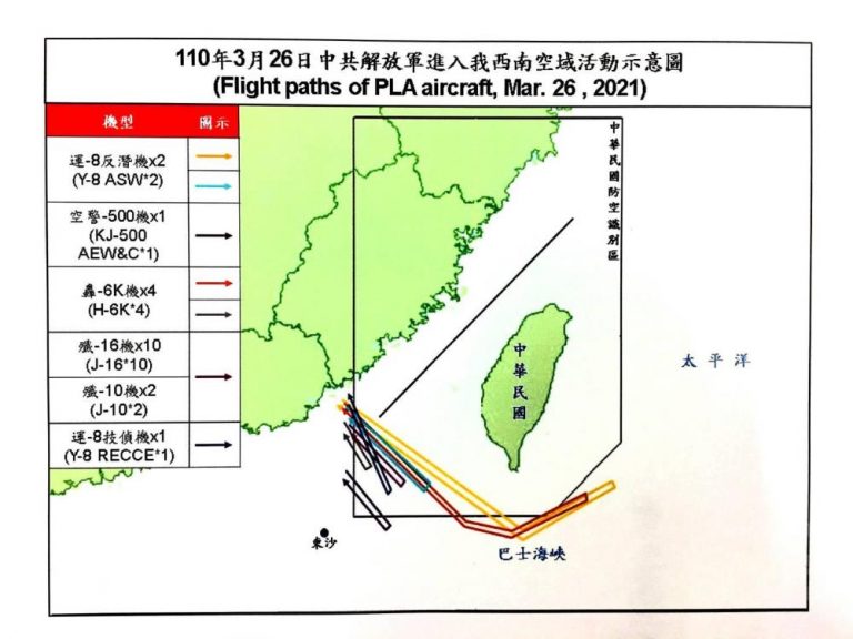 中共解放軍軍機多次擾台。圖/取自軍事新聞通訊社