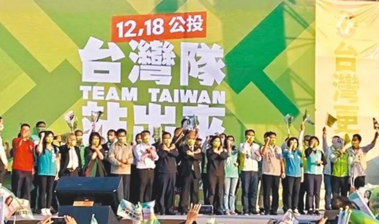 民進黨11日在台中市烏日區舉辦「四個不同意 台灣更有力」公投說明會。圖/民進黨部提供