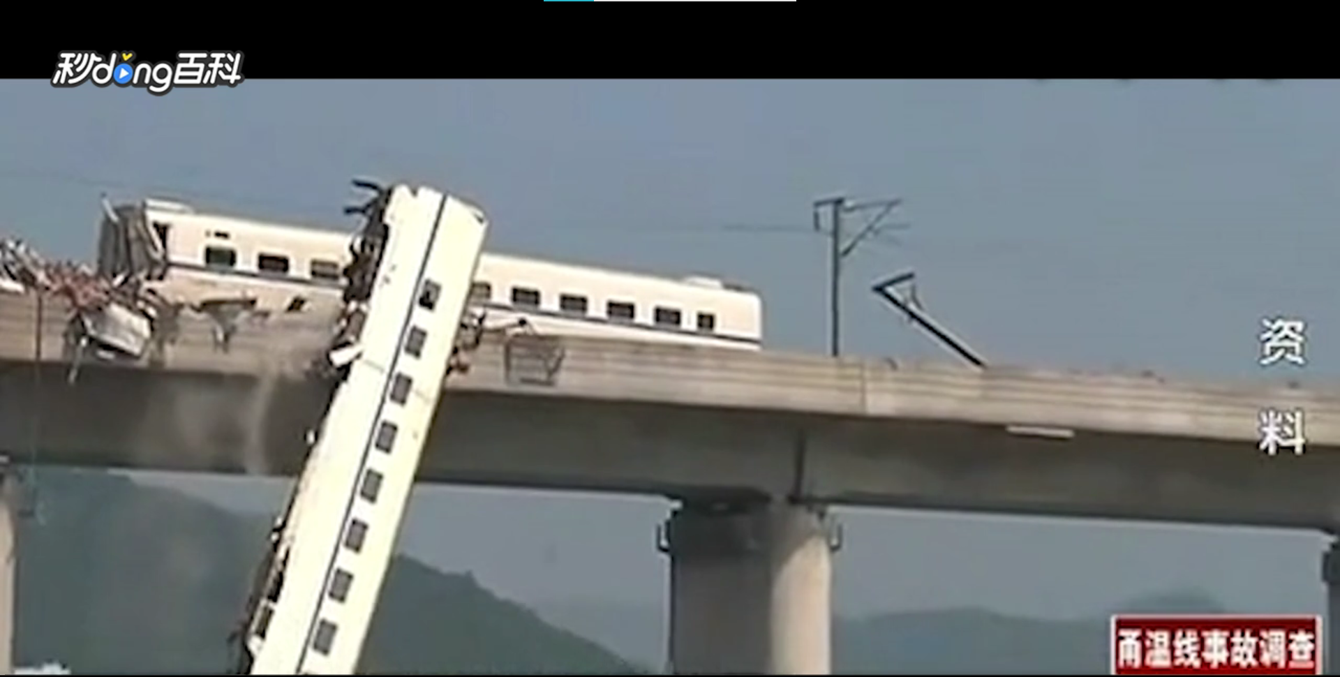 2011年中國發生溫州高鐵追撞事件。圖/翻攝自百度百科