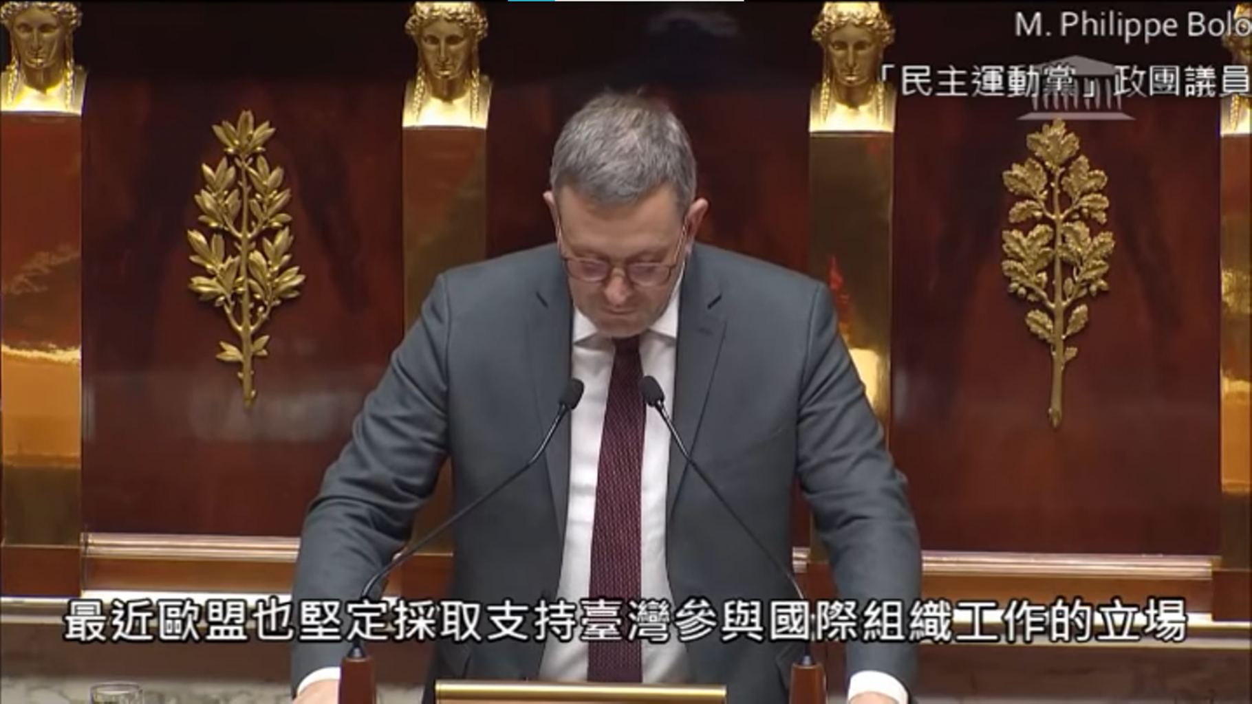 法國國民議會以39票贊成、2票反對、3票棄權通過支持台灣參與國際組織決議案。圖/翻攝自網路